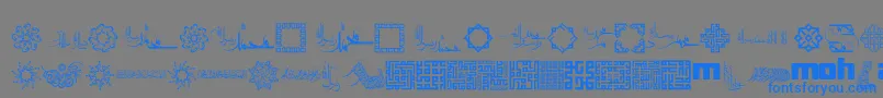 MohammadRasoolallah Font – Blue Fonts on Gray Background