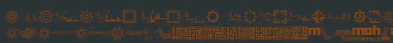 MohammadRasoolallah Font – Brown Fonts on Black Background