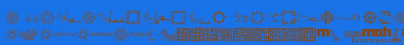 MohammadRasoolallah Font – Brown Fonts on Blue Background