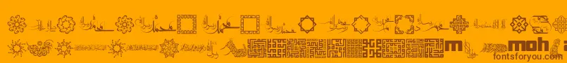 MohammadRasoolallah Font – Brown Fonts on Orange Background
