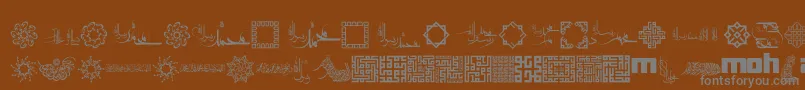 MohammadRasoolallah Font – Gray Fonts on Brown Background