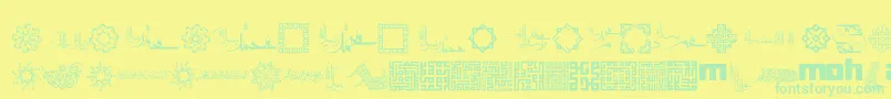 MohammadRasoolallah Font – Green Fonts on Yellow Background