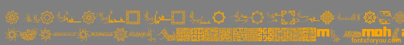 MohammadRasoolallah Font – Orange Fonts on Gray Background