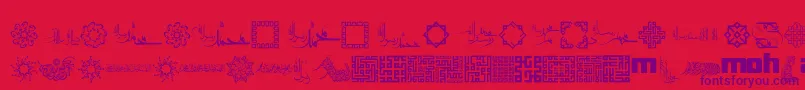 MohammadRasoolallah Font – Purple Fonts on Red Background