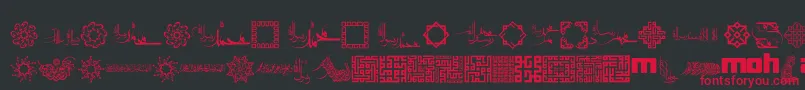 MohammadRasoolallah Font – Red Fonts on Black Background