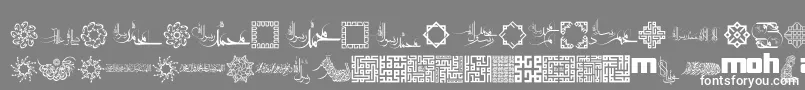 MohammadRasoolallah Font – White Fonts on Gray Background