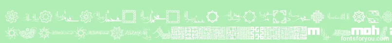 MohammadRasoolallah Font – White Fonts on Green Background