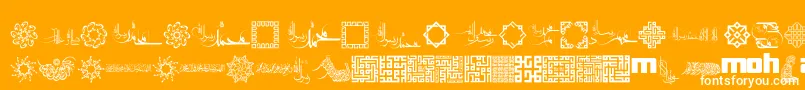 MohammadRasoolallah Font – White Fonts on Orange Background