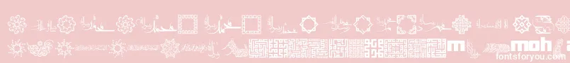 MohammadRasoolallah Font – White Fonts on Pink Background