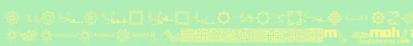 MohammadRasoolallah Font – Yellow Fonts on Green Background