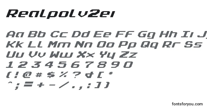 Realpolv2ei Font – alphabet, numbers, special characters