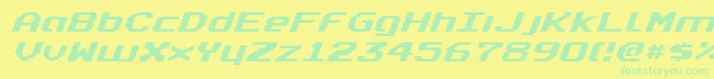 Realpolv2ei Font – Green Fonts on Yellow Background