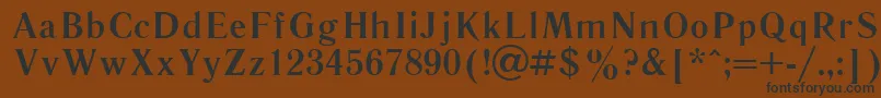 フォントLiteraturnayaBold.001.001 – 黒い文字が茶色の背景にあります