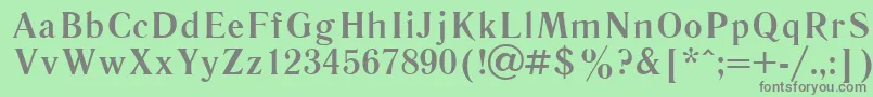 フォントLiteraturnayaBold.001.001 – 緑の背景に灰色の文字