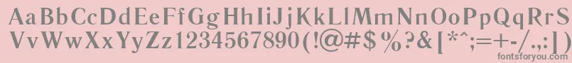 フォントLiteraturnayaBold.001.001 – ピンクの背景に灰色の文字