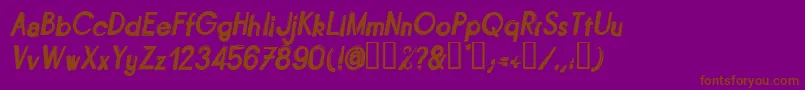 Bitui Font – Brown Fonts on Purple Background