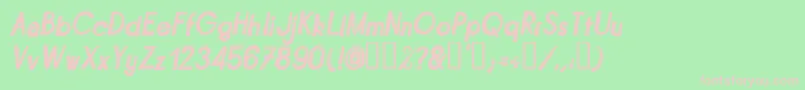 Bitui Font – Pink Fonts on Green Background