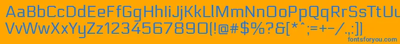 Police ElectrolizeRegular – polices bleues sur fond orange