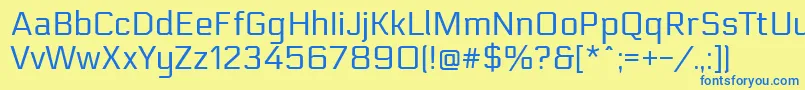 Police ElectrolizeRegular – polices bleues sur fond jaune