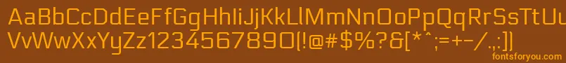 Шрифт ElectrolizeRegular – оранжевые шрифты на коричневом фоне