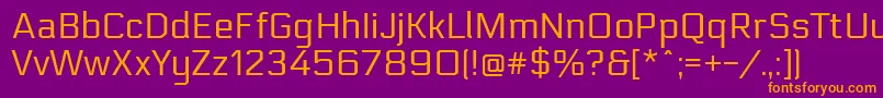 フォントElectrolizeRegular – 紫色の背景にオレンジのフォント