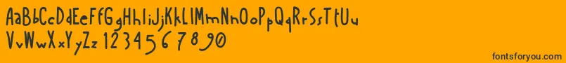 Amanoboldensada Font – Black Fonts on Orange Background