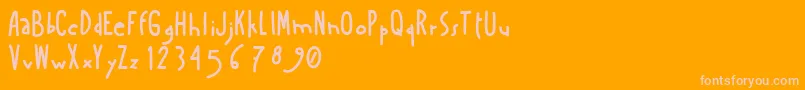 Amanoboldensada Font – Pink Fonts on Orange Background