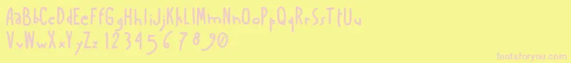 Amanoboldensada Font – Pink Fonts on Yellow Background