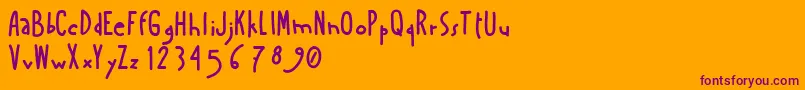 Amanoboldensada Font – Purple Fonts on Orange Background