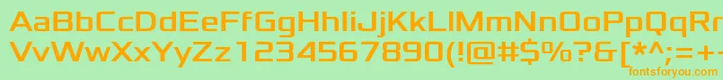 XoloniumRegular Font – Orange Fonts on Green Background
