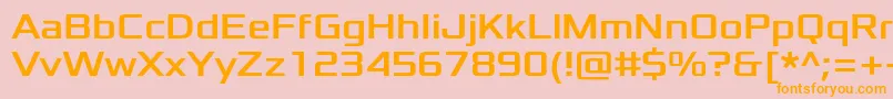 XoloniumRegular-Schriftart – Orangefarbene Schriften auf rosa Hintergrund