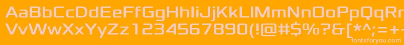 XoloniumRegular-fontti – vaaleanpunaiset fontit oranssilla taustalla