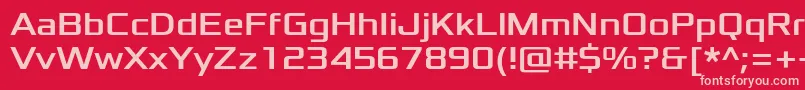 Fonte XoloniumRegular – fontes rosa em um fundo vermelho
