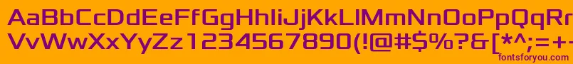 XoloniumRegular Font – Purple Fonts on Orange Background