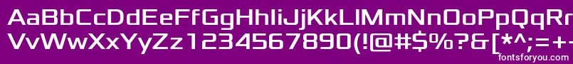 Police XoloniumRegular – polices blanches sur fond violet