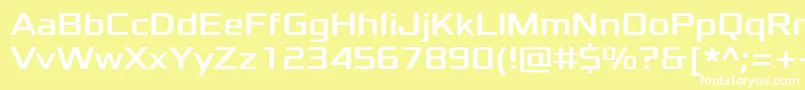 XoloniumRegular Font – White Fonts on Yellow Background