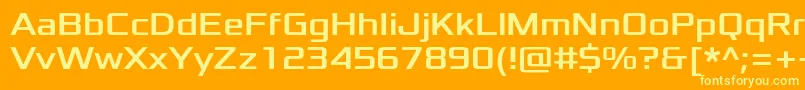 More about XoloniumRegular Font XoloniumRegular Font – Yellow Fonts on Orange Background