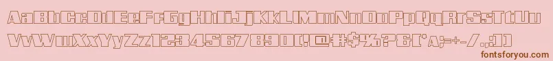 Galacticstormout Font – Brown Fonts on Pink Background