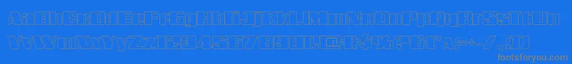 Galacticstormout Font – Gray Fonts on Blue Background