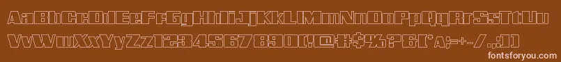 Шрифт Galacticstormout – розовые шрифты на коричневом фоне
