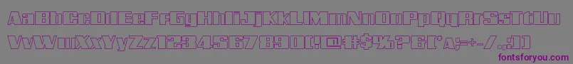 Galacticstormout Font – Purple Fonts on Gray Background