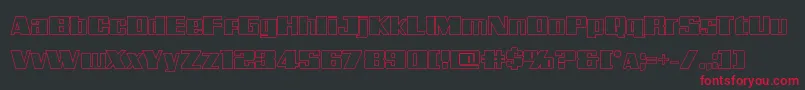 Galacticstormout Font – Red Fonts on Black Background