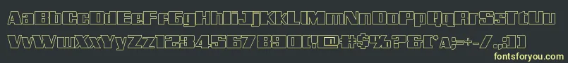 Galacticstormout Font – Yellow Fonts on Black Background