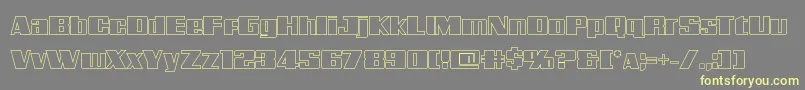 Galacticstormout Font – Yellow Fonts on Gray Background