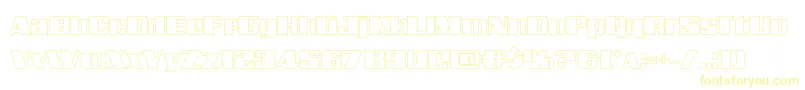 Galacticstormout Font – Yellow Fonts on White Background