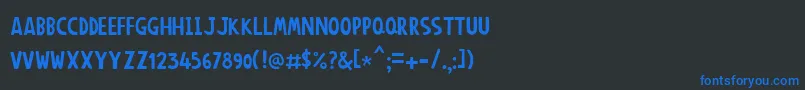 Anonimround Font – Blue Fonts on Black Background