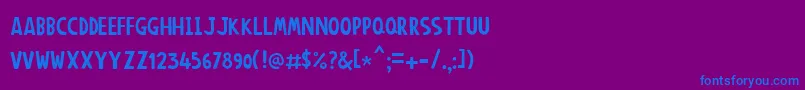 Anonimround-Schriftart – Blaue Schriften auf violettem Hintergrund