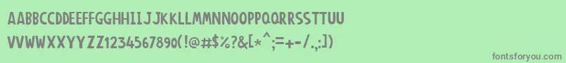 フォントAnonimround – 緑の背景に灰色の文字