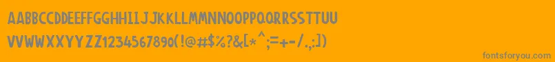 フォントAnonimround – オレンジの背景に灰色の文字