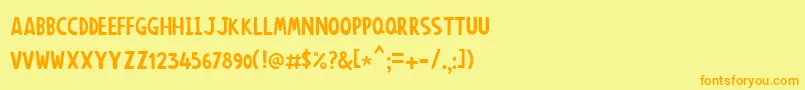 Anonimround Font – Orange Fonts on Yellow Background